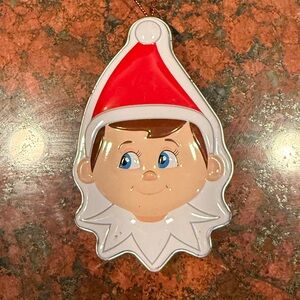 The Elf On The Shelf 2014 Christmas Ornament 3” Tin Empty Refillable